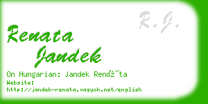 renata jandek business card